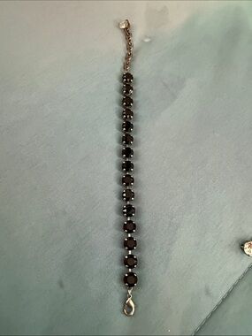 Black Crystal Tennis Bracelet - Women Jewelry